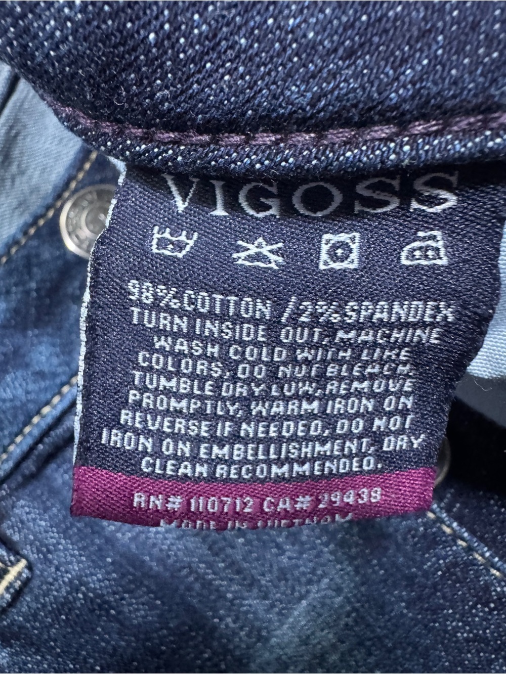 Vigoss THE JAGGER Straight Women's Distressed Button Fly Jeans - Size W27 / L26 - Picture 9 of 14